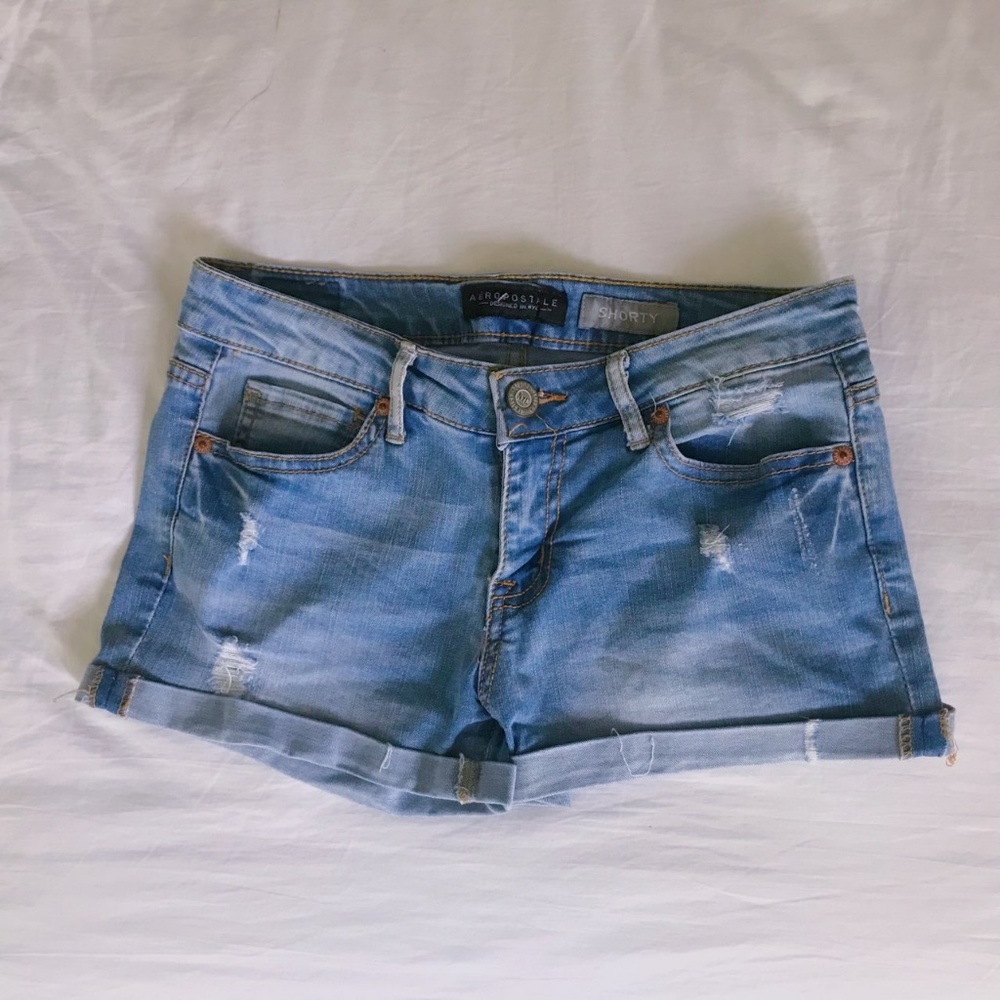 Blue jean shorts